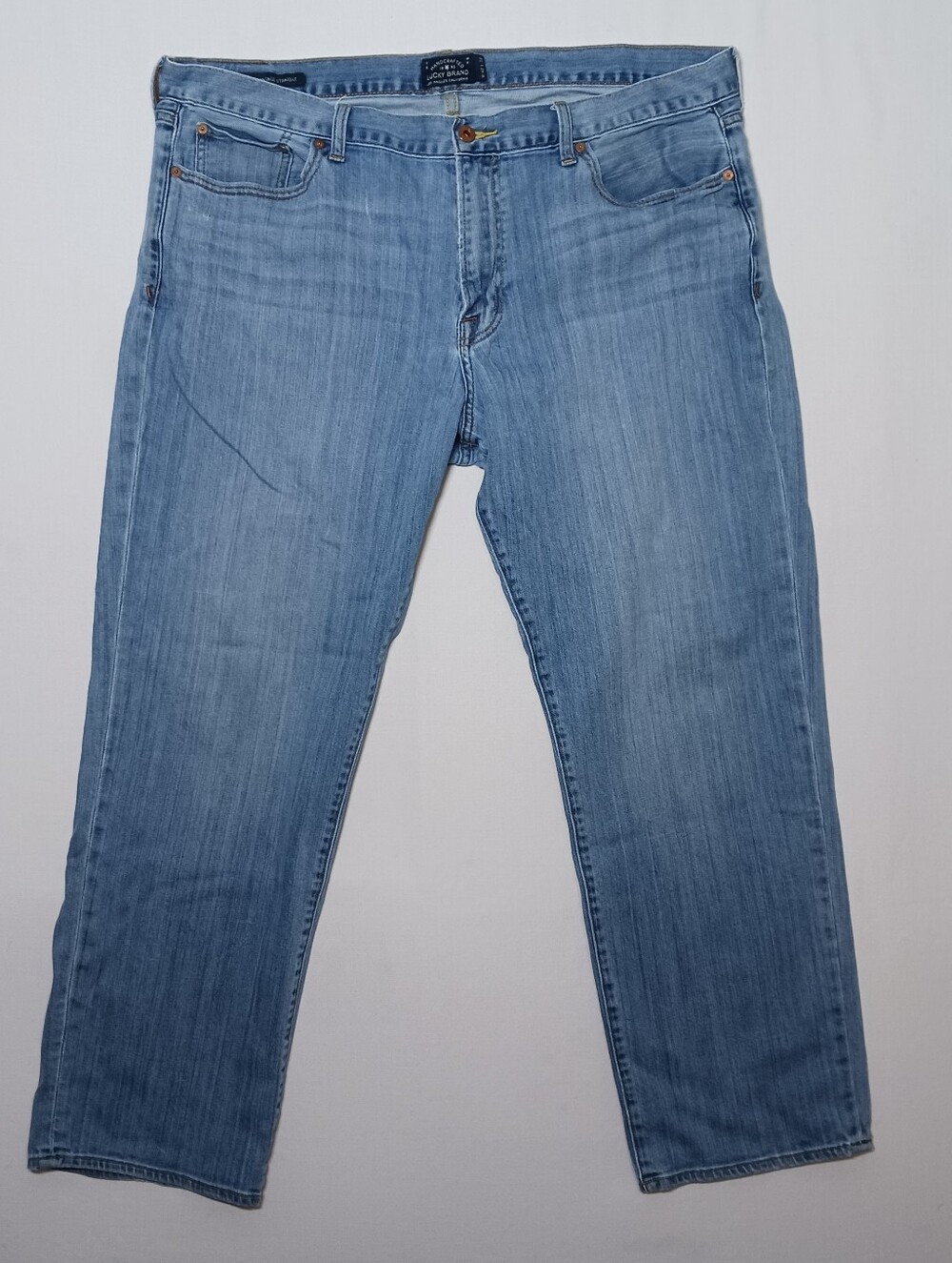 Lucky Brand Mens 361 Vintage Straight Jeans 42X32 Light Wash Denim